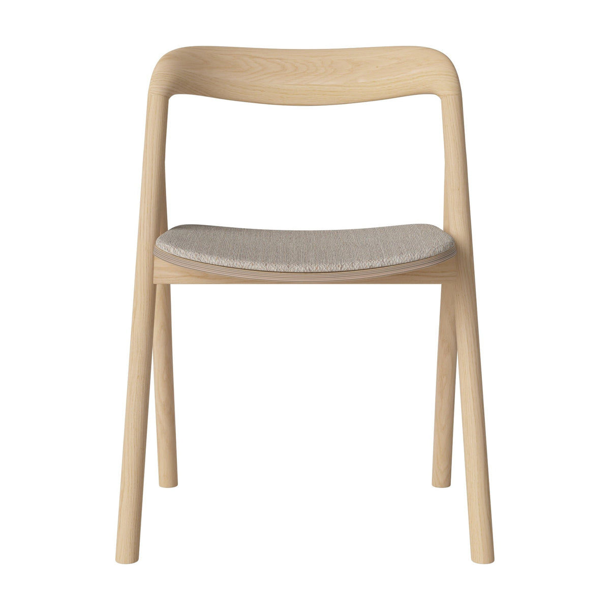 Bolia Fenri eetkamerstoel gestoffeerd memory - bouclé, beige, wit gepigmenteerd geolied eiken, 02-140-05_00197