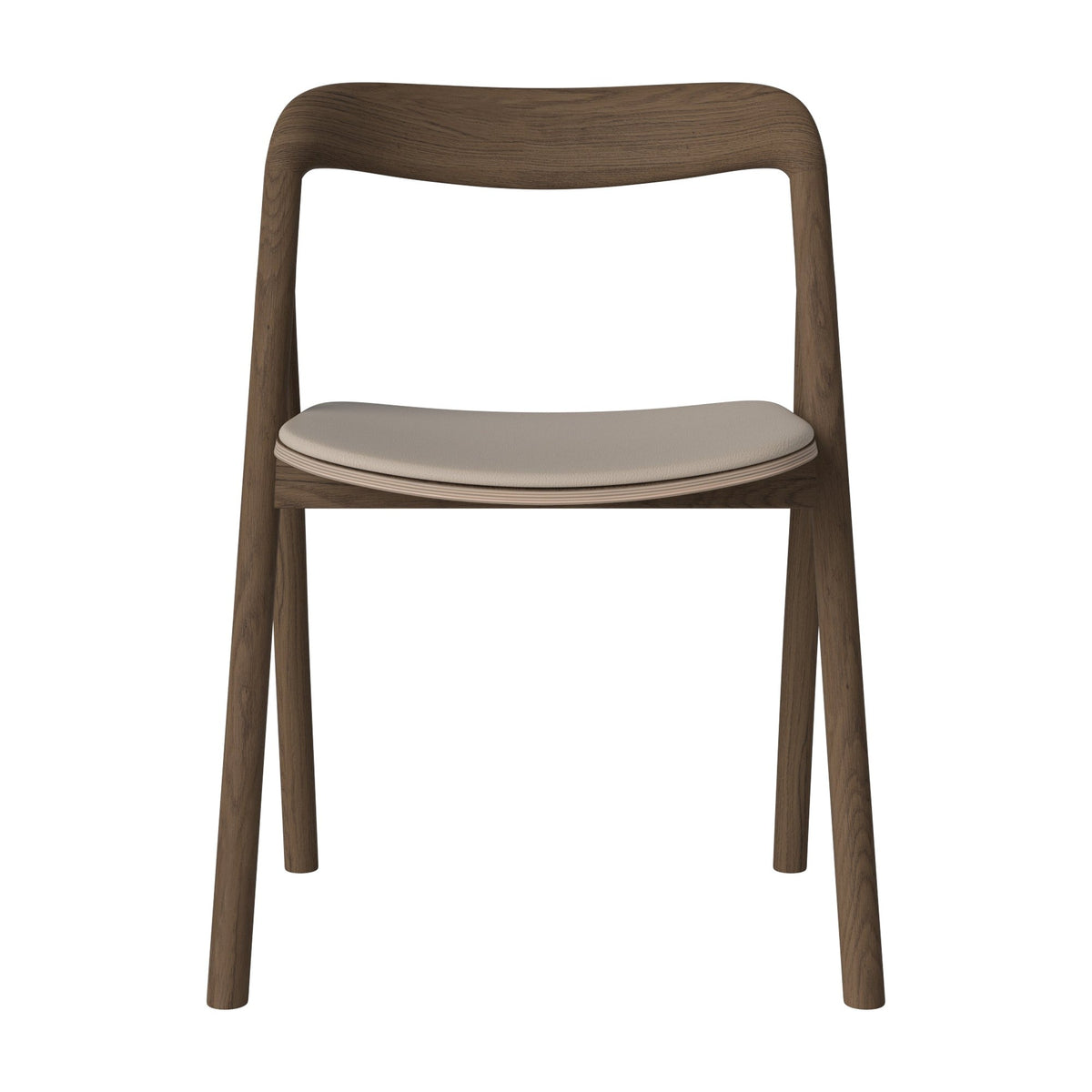 Bolia Fenri eetkamerstoel gestoffeerd sydney - leer, sand, donker geolied eiken, 02-140-05_00219