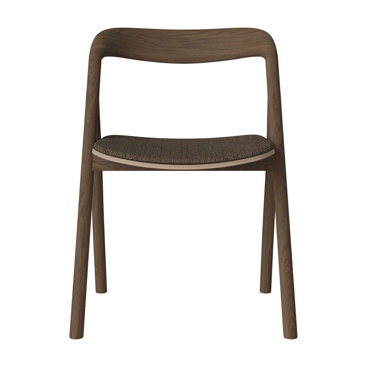 Bolia Fenri eetkamerstoel gestoffeerd memory - bouclé, brown, donker geolied eiken, 02-140-05_00242