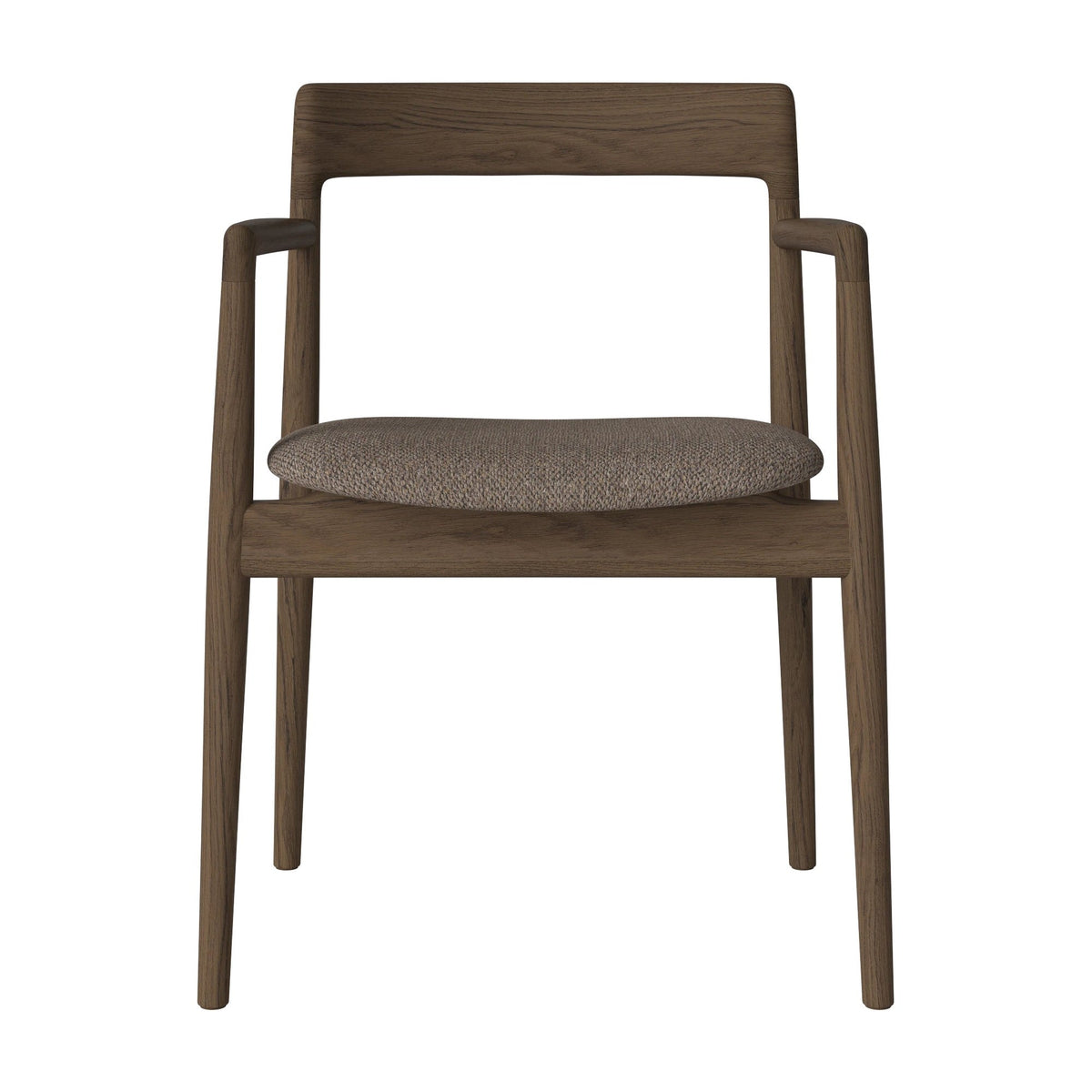 Bolia Calma eetkamerstoel met armleuningen memory - bouclé, light brown, donker geolied eiken, 02-141-01_00096