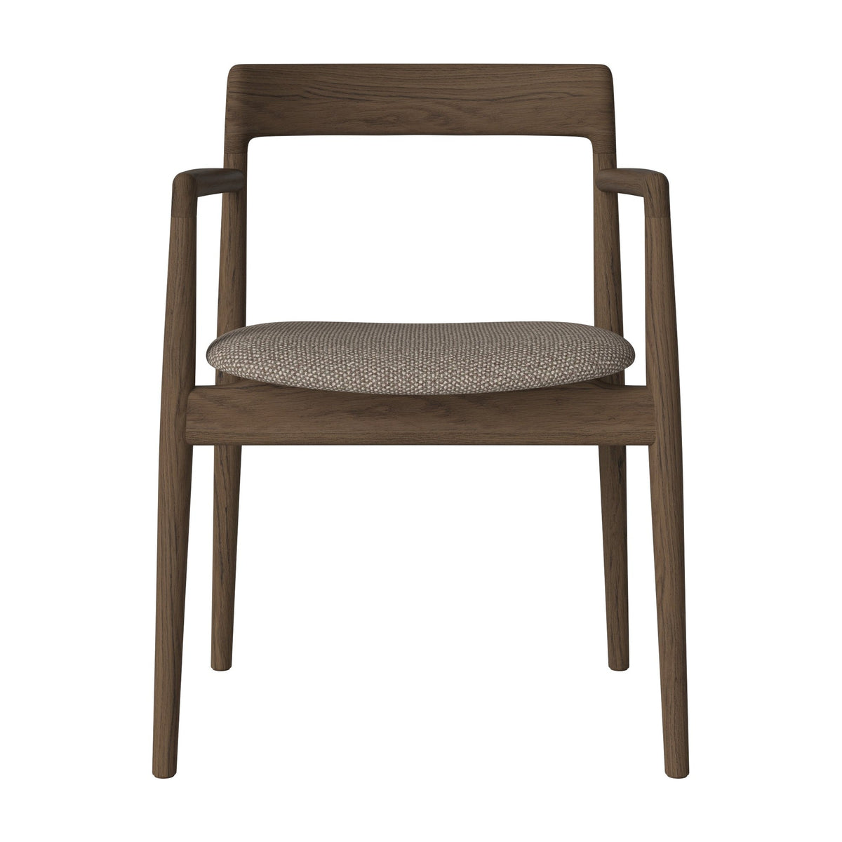 Bolia Calma eetkamerstoel met armleuningen monza - bouclé, light brown, donker geolied eiken, 02-141-01_00135