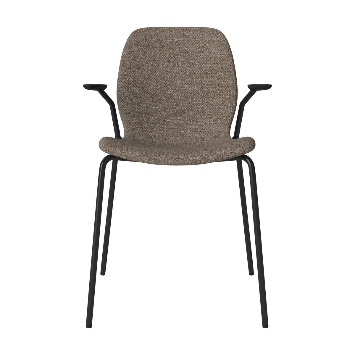 Bolia Seed Memory - Bouclé, Grey Brown, Zwart gelakt staal, 02-327-30_00616