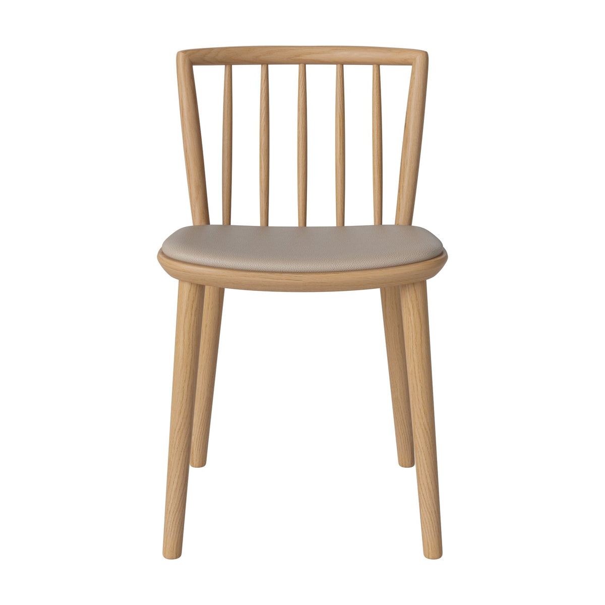 Bolia Eter eetkamerstoel gestoffeerd quattro - leer, sand, geolied eiken, 02-342-15_00021