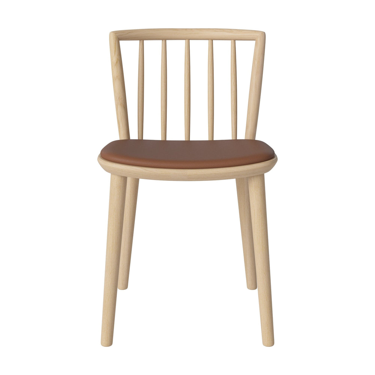 Bolia Eter eetkamerstoel gestoffeerd sydney - leer, cognac, wit gepigmenteerd geolied eiken, 02-342-15_00045