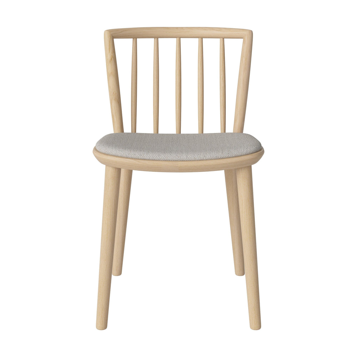Bolia Eter eetkamerstoel gestoffeerd memory - bouclé, grey white, wit gepigmenteerd geolied eiken, 02-342-15_00049