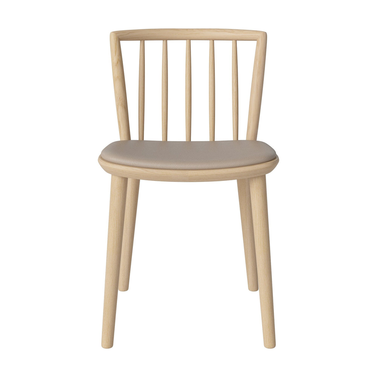 Bolia Eter eetkamerstoel gestoffeerd quattro - leer, sand, wit gepigmenteerd geolied eiken, 02-342-15_00053