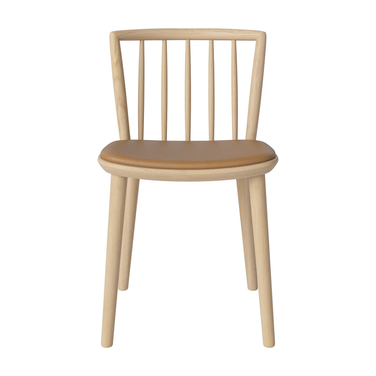Bolia Eter eetkamerstoel gestoffeerd quattro - leer, light cognac, wit gepigmenteerd geolied eiken, 02-342-15_00055