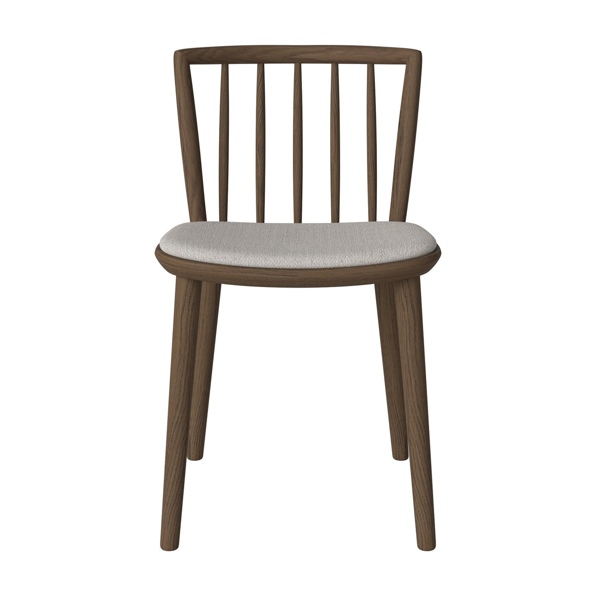 Bolia Eter eetkamerstoel gestoffeerd memory - bouclé, grey white, donker geolied eiken, 02-342-15_00081