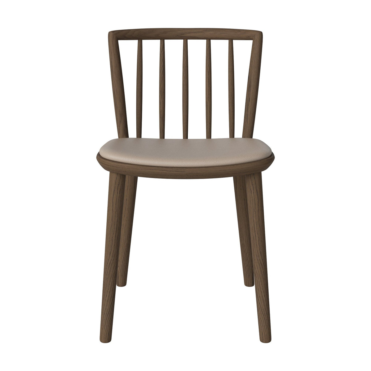 Bolia Eter eetkamerstoel gestoffeerd quattro - leer, sand, donker geolied eiken, 02-342-15_00085
