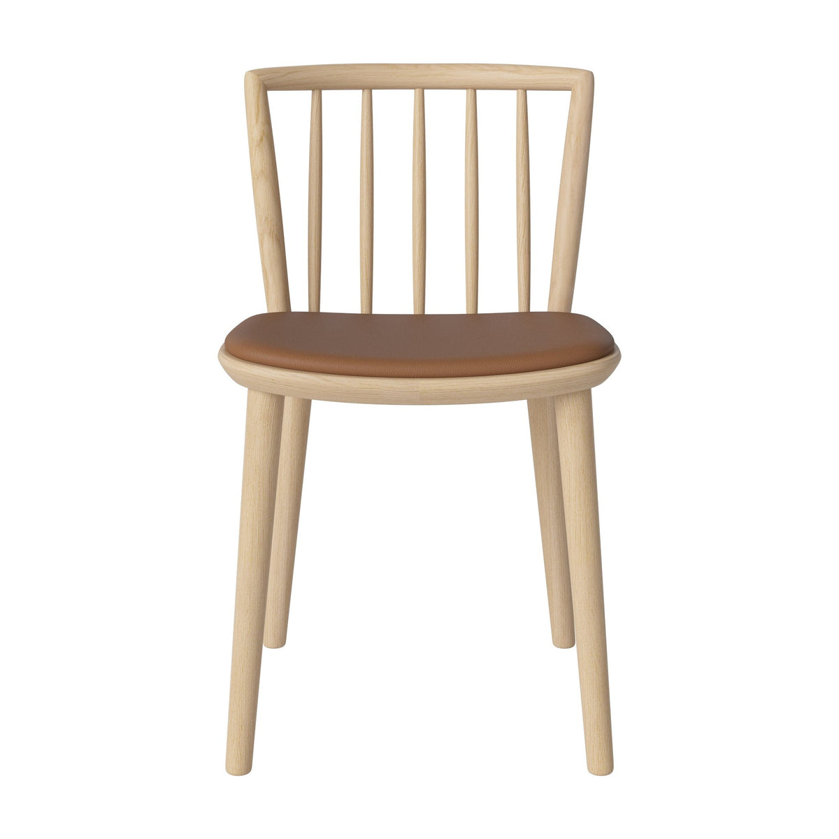 Bolia Eter eetkamerstoel gestoffeerd sydney - leer, bourbon, wit gepigmenteerd geolied eiken, 02-342-15_00099
