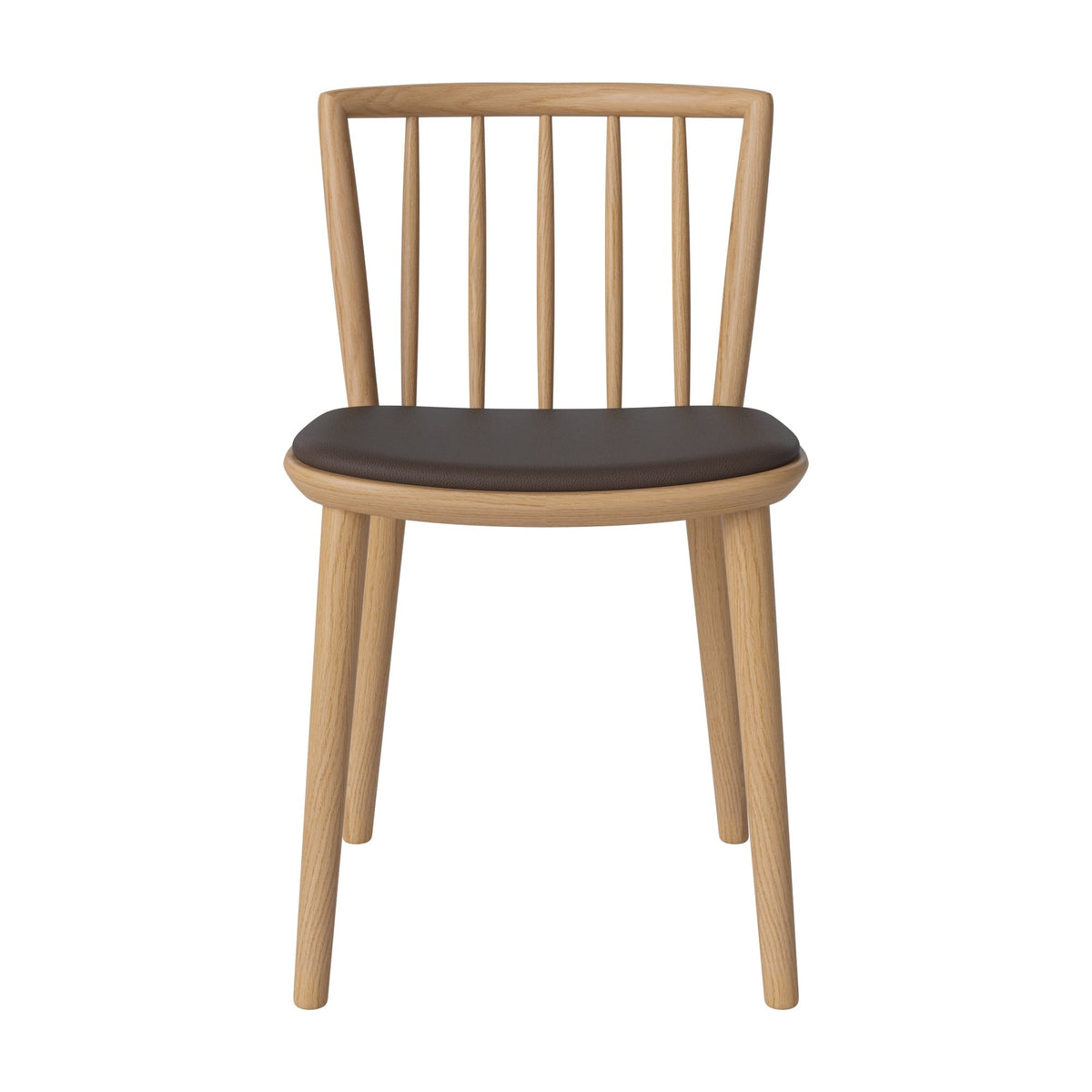 Bolia Eter eetkamerstoel gestoffeerd sydney - leer, brown, geolied eiken, 02-342-15_00103
