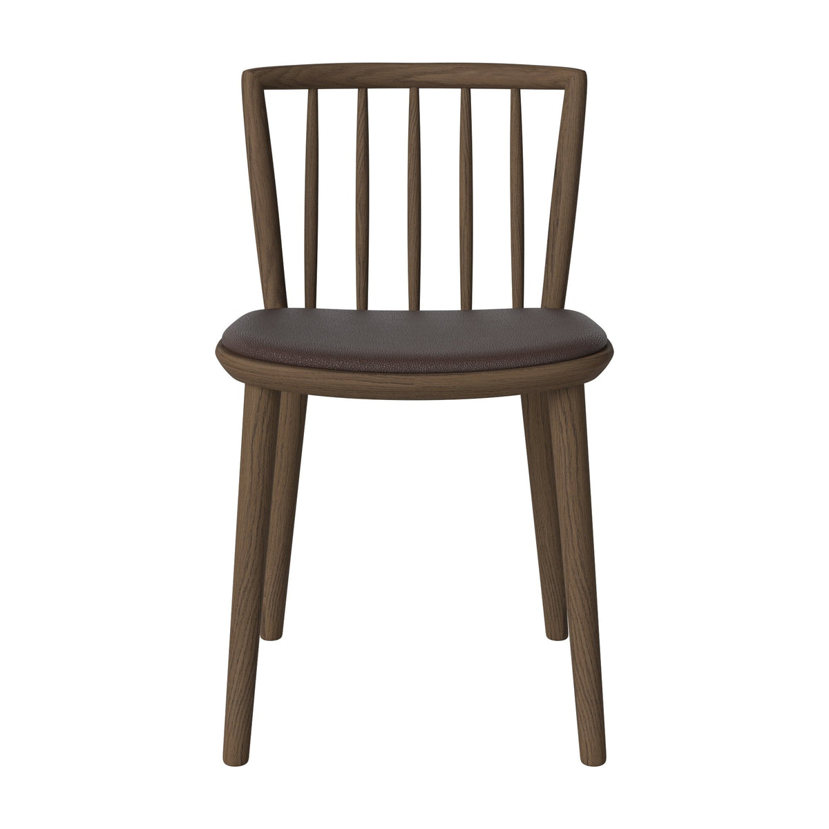 Bolia Eter eetkamerstoel gestoffeerd quattro - leer, brown, donker geolied eiken, 02-342-15_00114