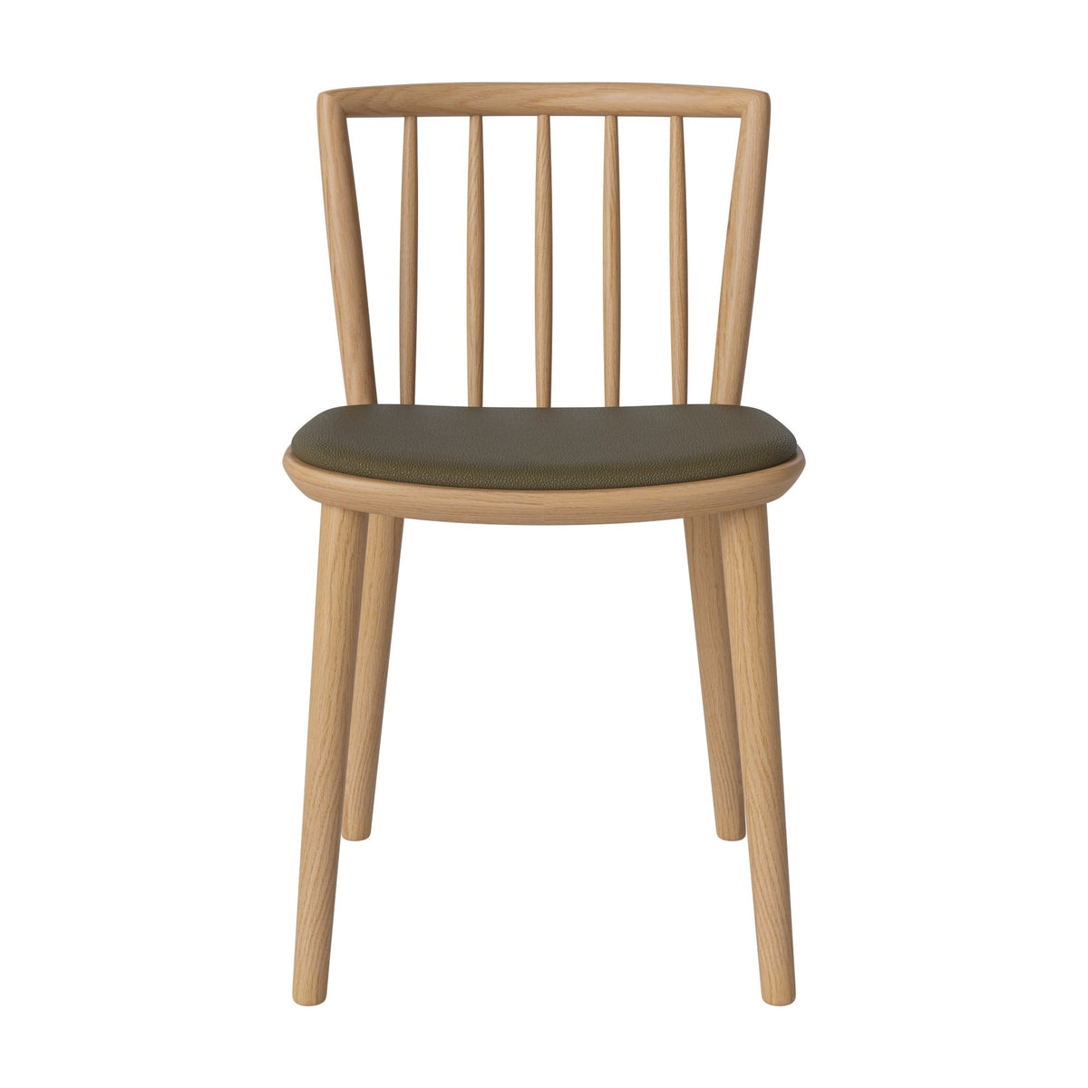 Bolia Eter eetkamerstoel gestoffeerd quattro - leer, green, geolied eiken, 02-342-15_00124