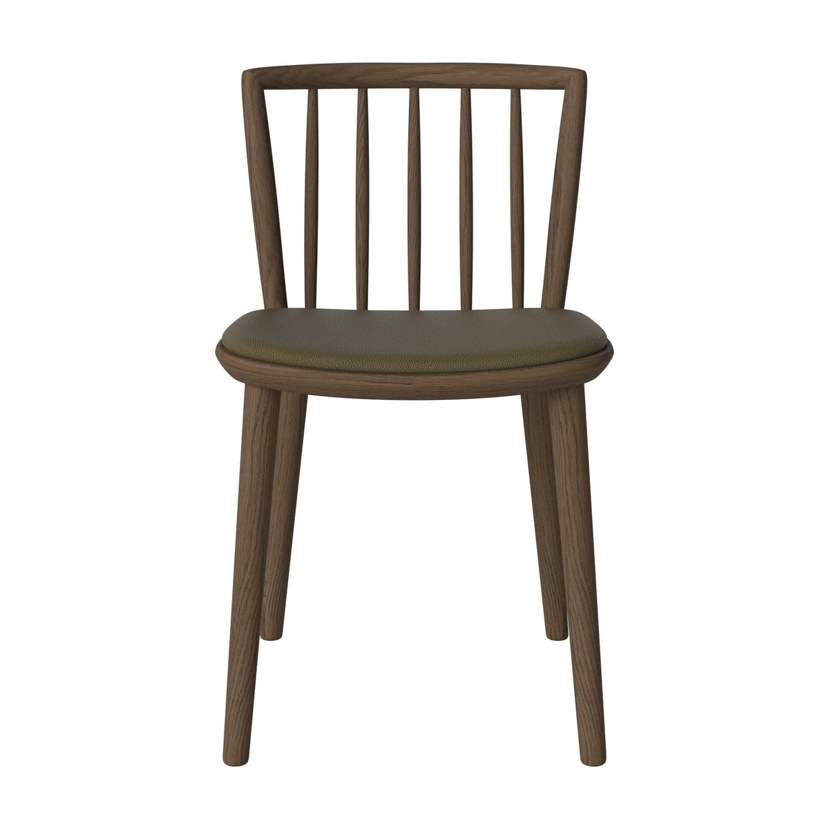 Bolia Eter eetkamerstoel gestoffeerd quattro - leer, green, donker geolied eiken, 02-342-15_00128