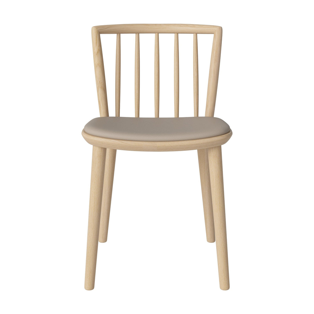 Bolia Eter eetkamerstoel gestoffeerd sydney - leer, sand, wit gepigmenteerd geolied eiken, 02-342-15_00161
