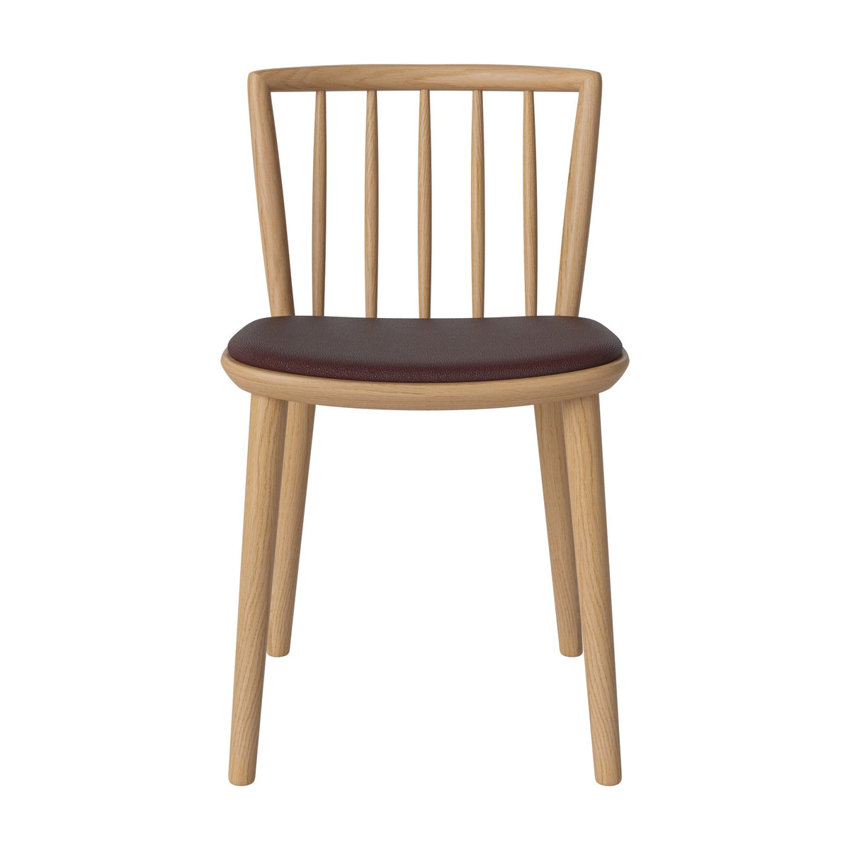 Bolia Eter eetkamerstoel gestoffeerd quattro - leer, burgundy, geolied eiken, 02-342-15_00189