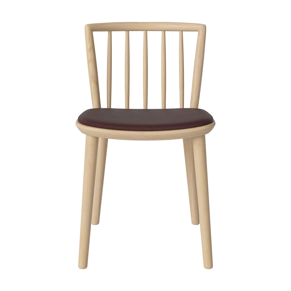 Bolia Eter eetkamerstoel gestoffeerd quattro - leer, burgundy, wit gepigmenteerd geolied eiken, 02-342-15_00191