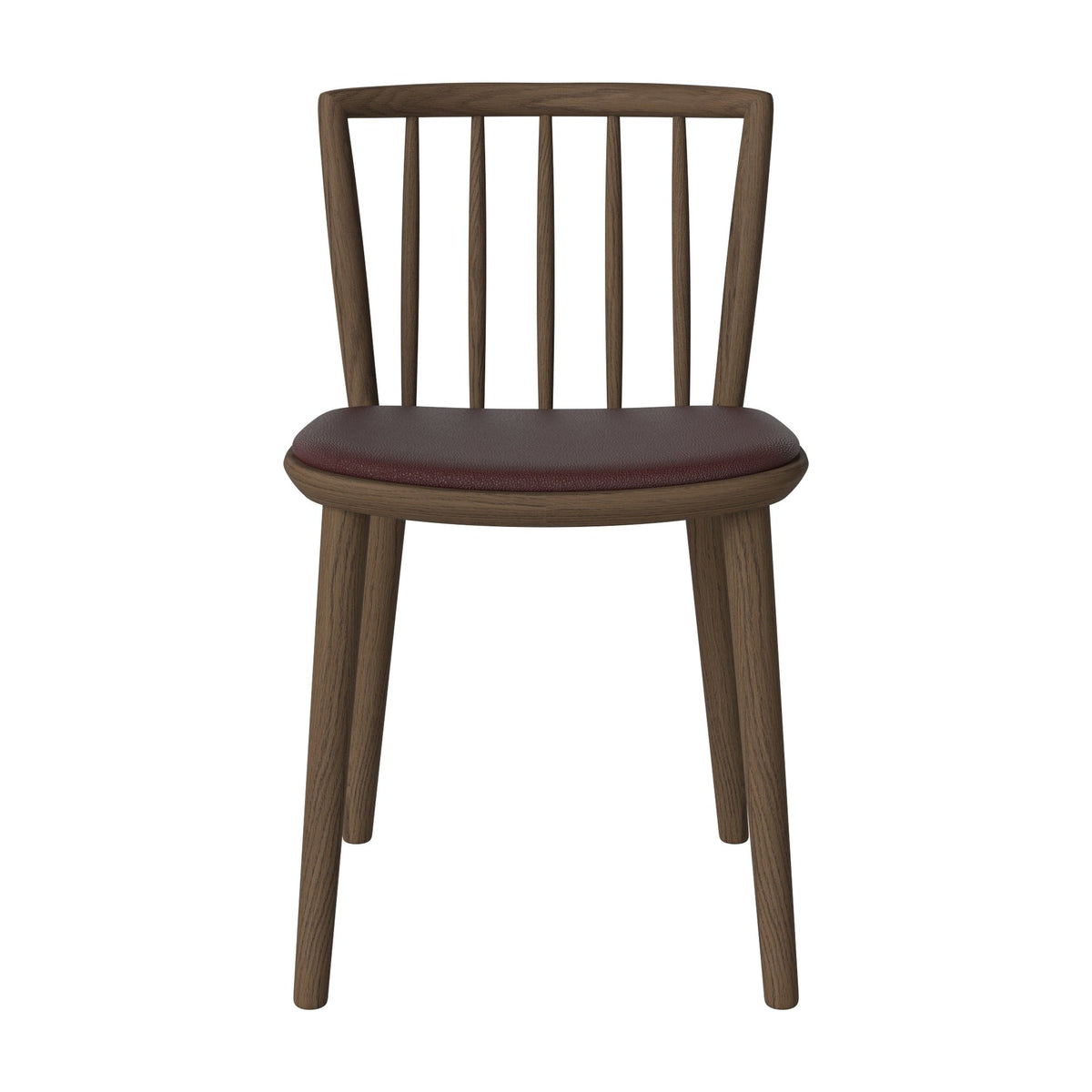 Bolia Eter eetkamerstoel gestoffeerd quattro - leer, burgundy, donker geolied eiken, 02-342-15_00194