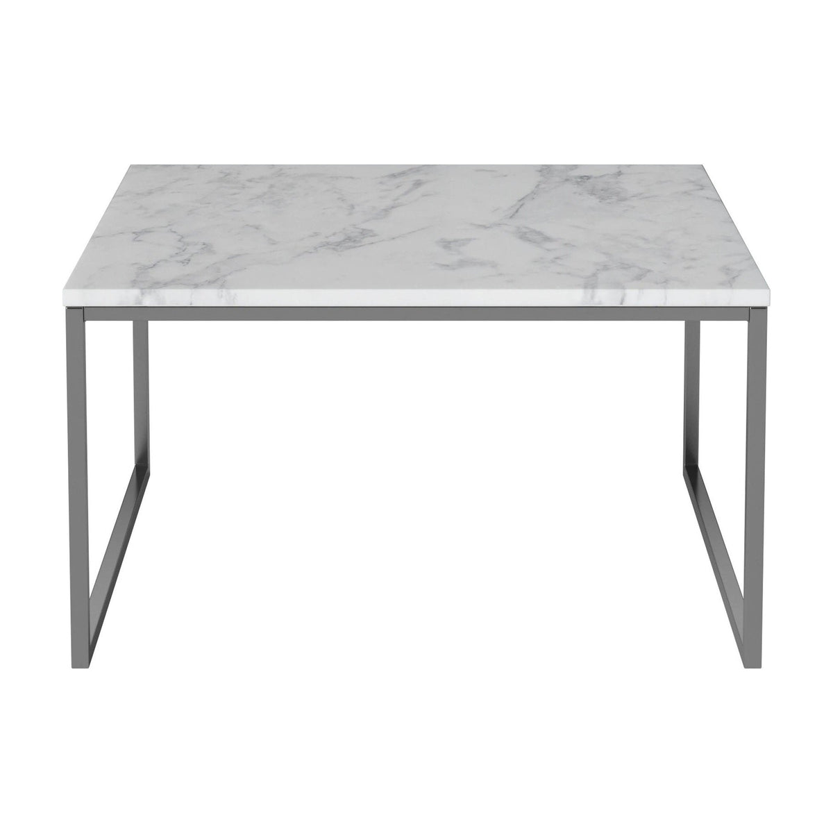 Bolia Como salontafel 60x60 cm grijs/wit marmer, roestvrij staal, 32 cm, 03-061-05_00015