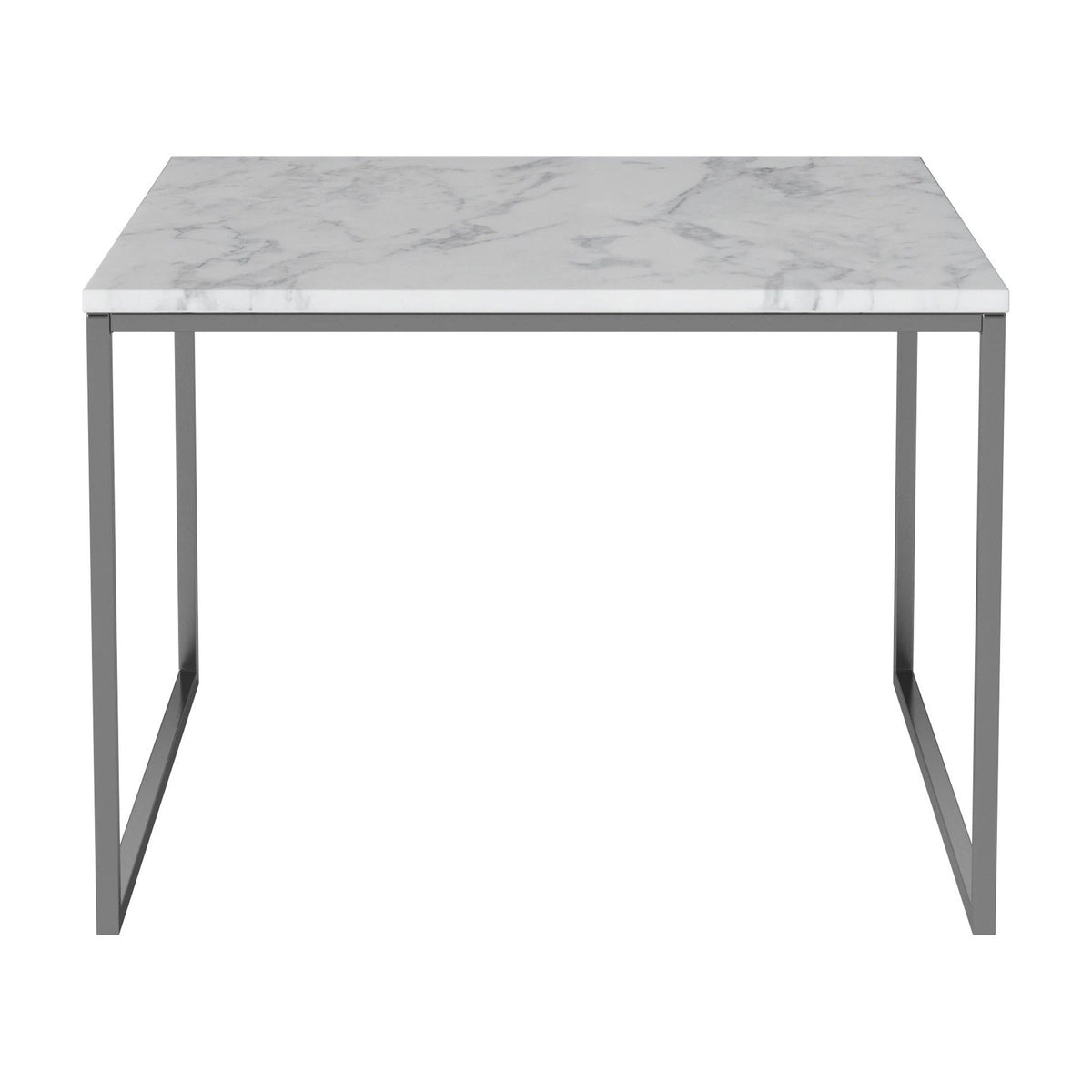 Bolia Como salontafel 60x60 cm grijs/wit marmer, roestvrij staal, 42 cm, 03-061-05_00053