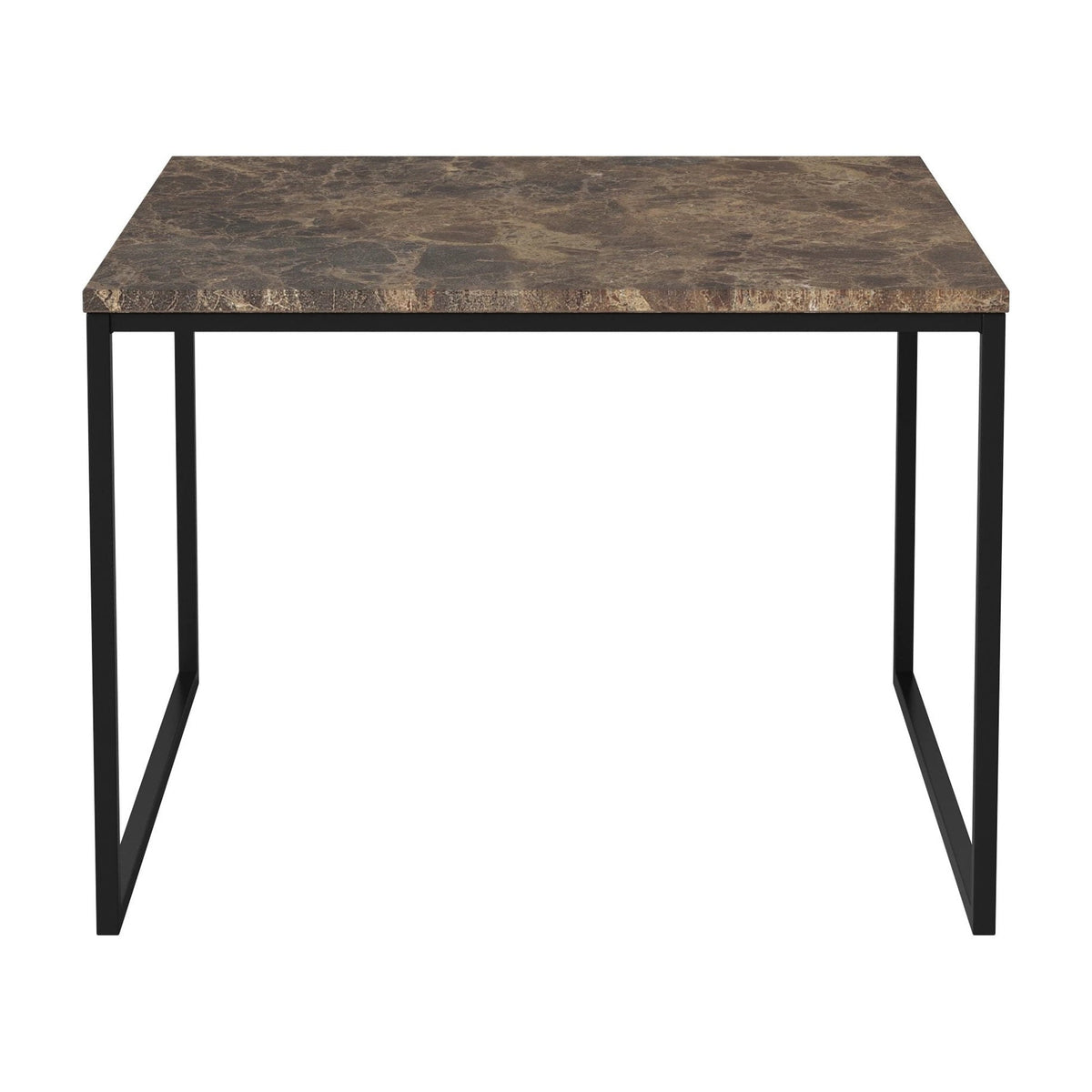 Bolia Como salontafel 60x60 cm bruin marmer, zwartgelakt staal, 42 cm, 03-061-05_00054