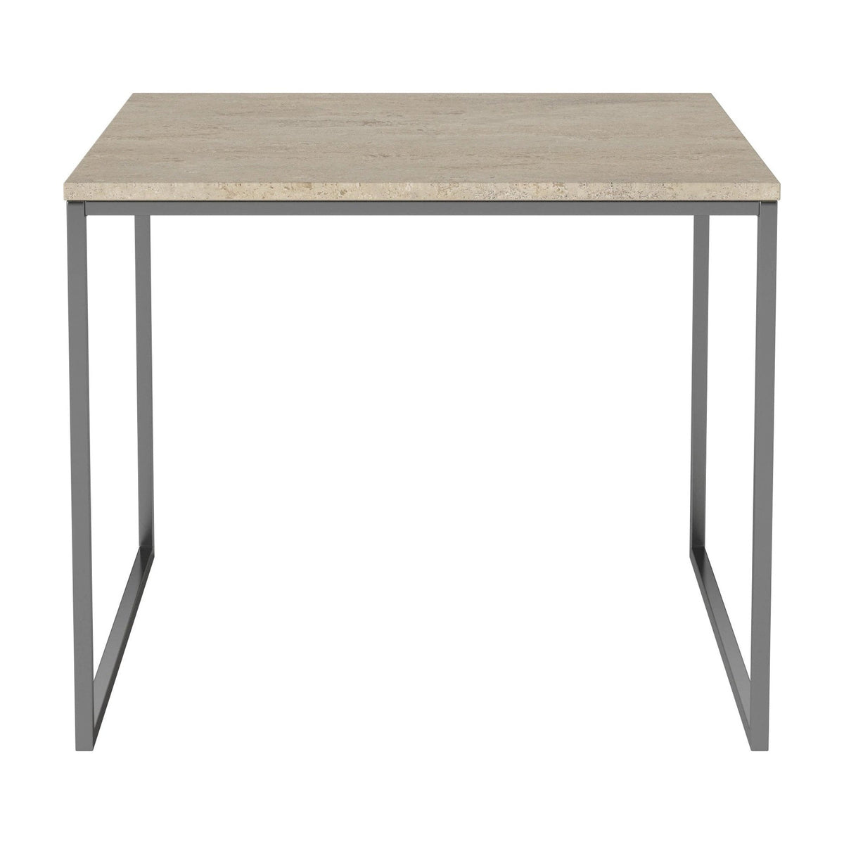 Bolia Como salontafel 60x60 cm zandkleurig travertijn, roestvrij staal, 48 cm, 03-061-05_00088