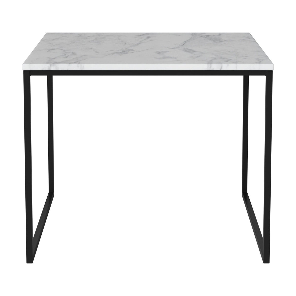Bolia Como salontafel 60x60 cm grijs/wit marmer, zwartgelakt staal, 48 cm, 03-061-05_00090