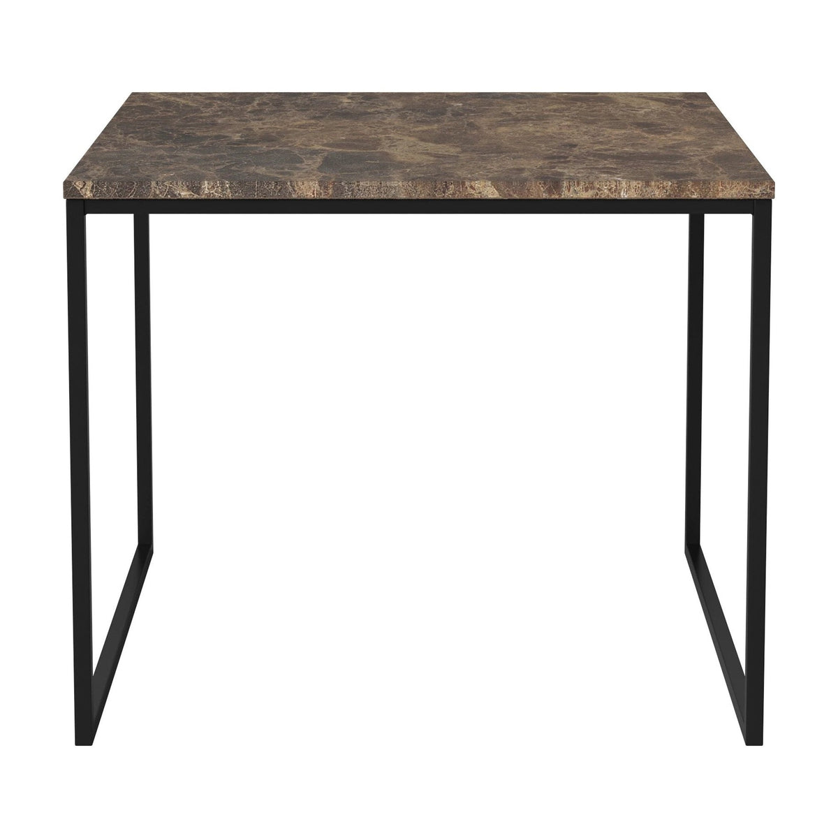 Bolia Como salontafel 60x60 cm bruin marmer, zwartgelakt staal, 48 cm, 03-061-05_00092