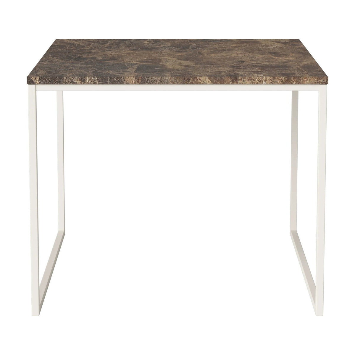 Bolia Como salontafel 60x60 cm bruin marmer, crèmegelakt staal, 48 cm, 03-061-05_00104