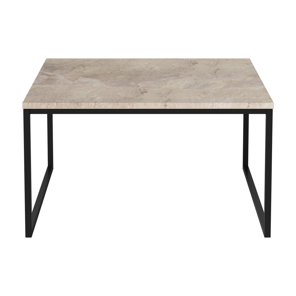 Bolia Como salontafel 60x60 cm beige marmer, zwartgelakt staal, 32 cm, 03-061-05_00115