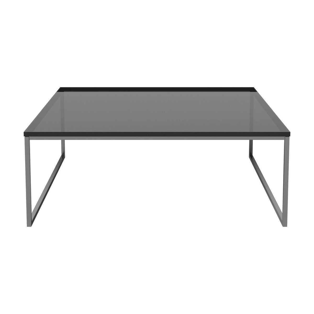 Bolia Como salontafel 90x90 cm zwart transparant glas, roestvrij staal, 32 cm, 03-061-10_00028