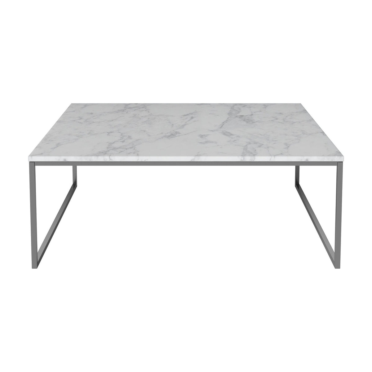 Bolia Como salontafel 90x90 cm grijs/wit marmer, roestvrij staal, 32 cm, 03-061-10_00040