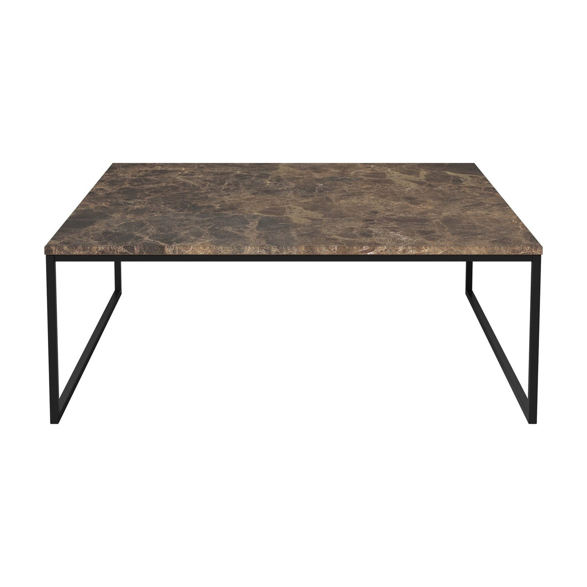 Bolia Como salontafel 90x90 cm bruin marmer, zwartgelakt staal, 32 cm, 03-061-10_00041