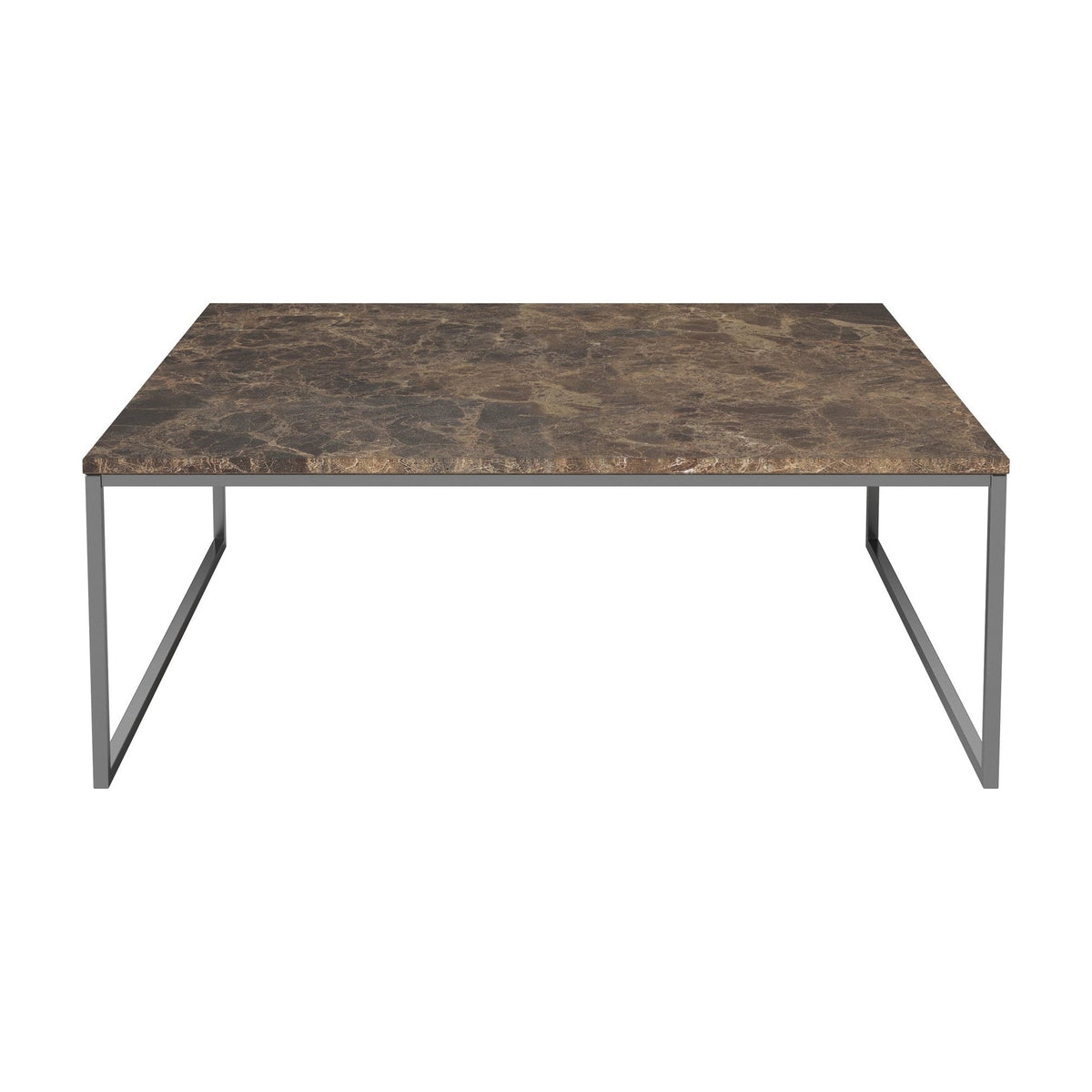 Bolia Como salontafel 90x90 cm bruin marmer, roestvrij staal, 32 cm, 03-061-10_00042