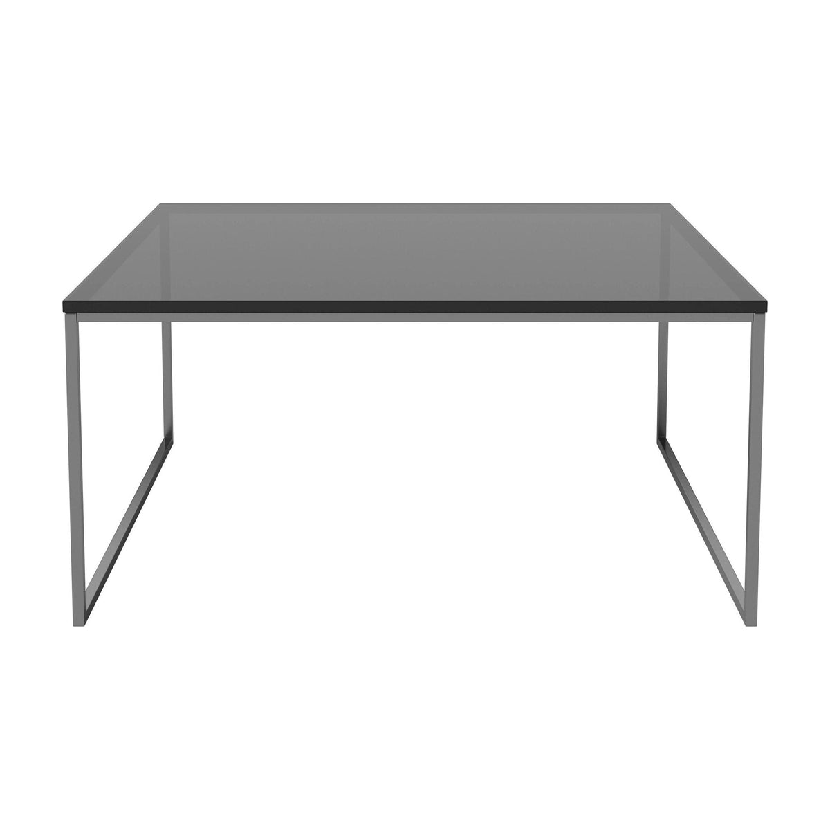 Bolia Como salontafel 90x90 cm zwart transparant glas, roestvrij staal, 42 cm, 03-061-10_00066