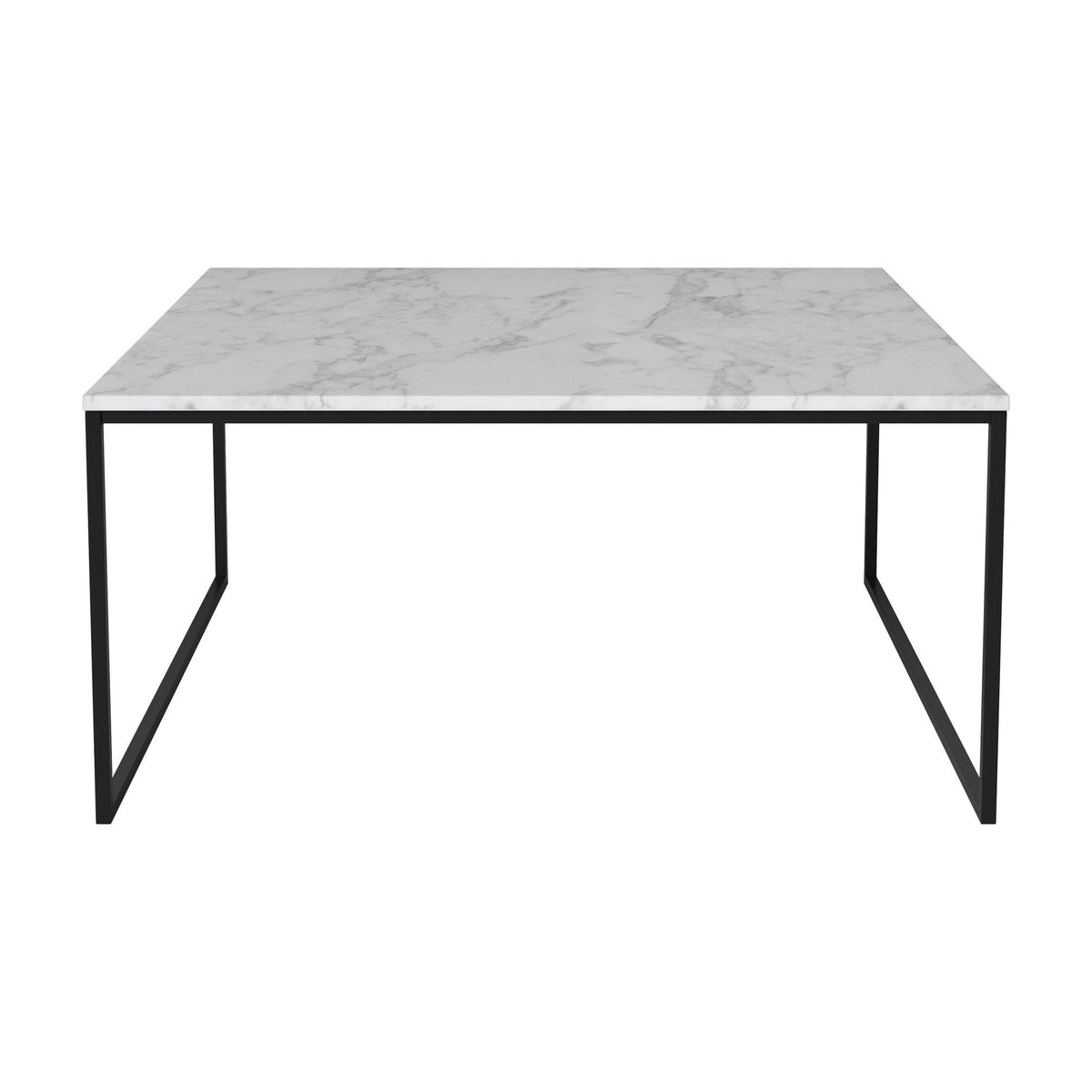 Bolia Como salontafel 90x90 cm grijs/wit marmer, zwartgelakt staal, 42 cm, 03-061-10_00077