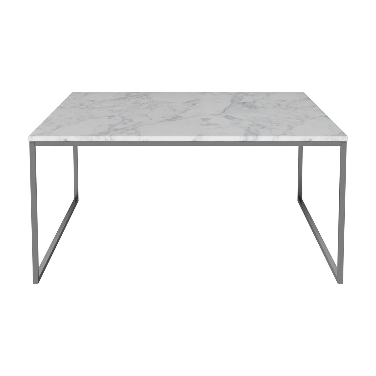 Bolia Como salontafel 90x90 cm grijs/wit marmer, roestvrij staal, 42 cm, 03-061-10_00078