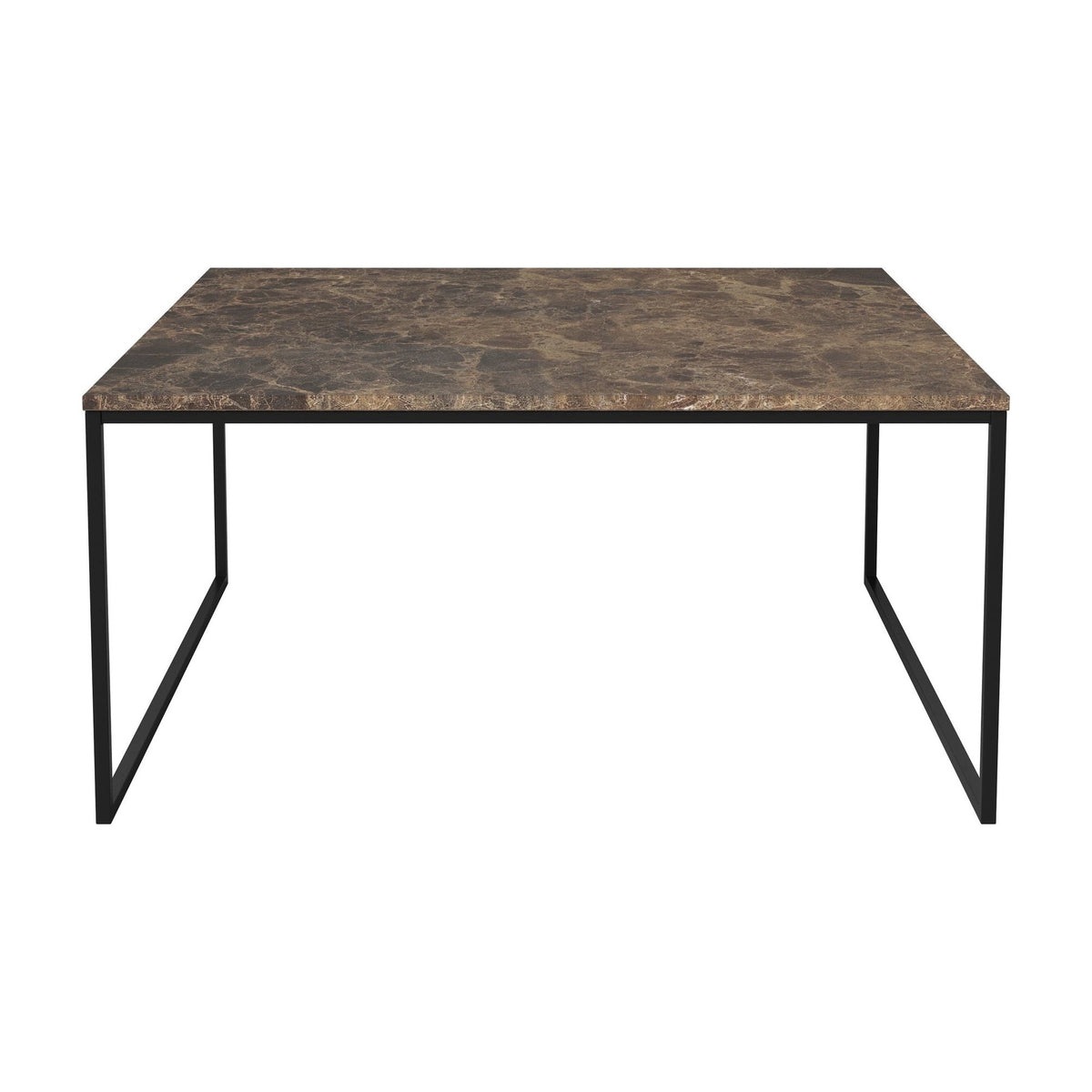 Bolia Como salontafel 90x90 cm bruin marmer, zwartgelakt staal, 42 cm, 03-061-10_00079