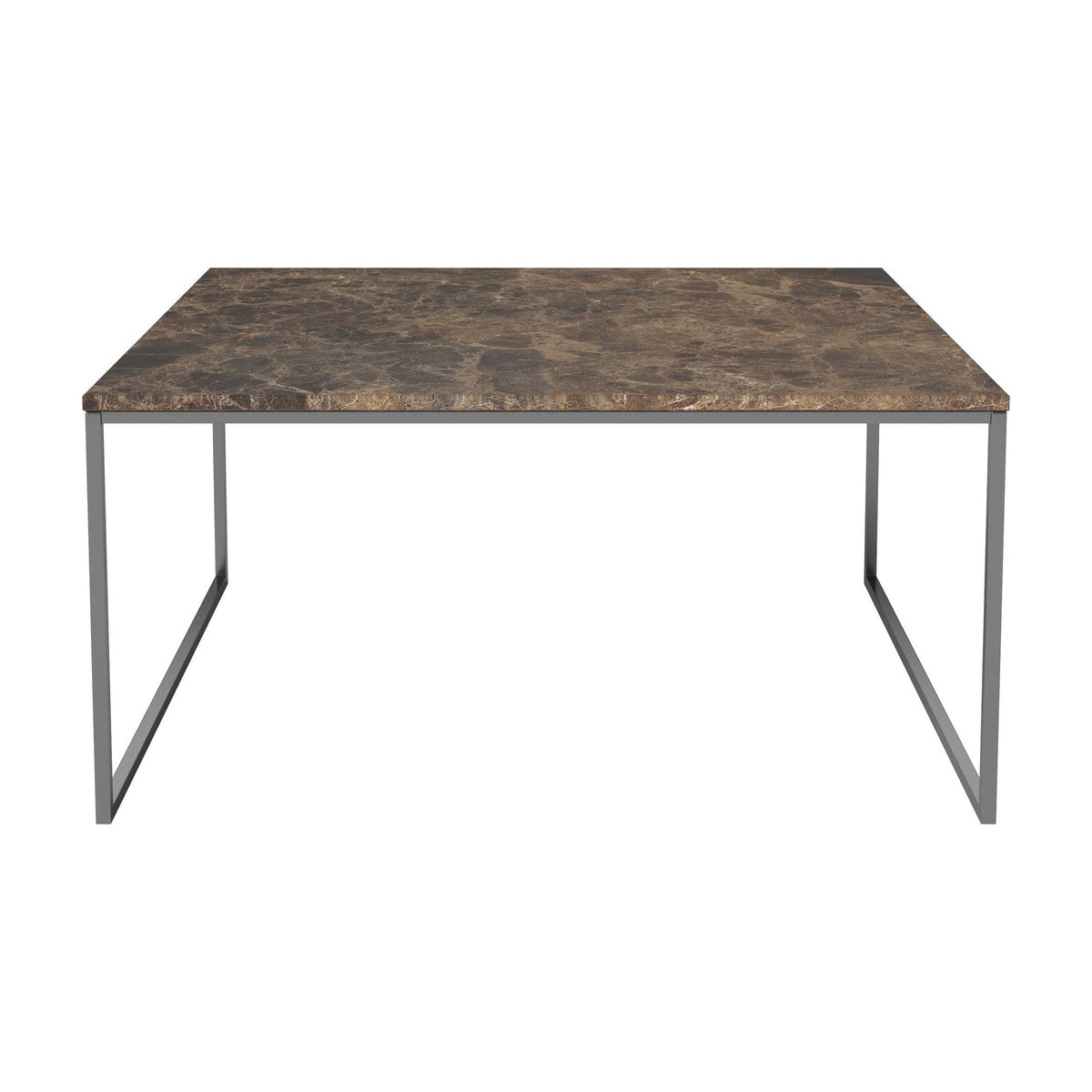 Bolia Como salontafel 90x90 cm bruin marmer, roestvrij staal, 42 cm, 03-061-10_00080