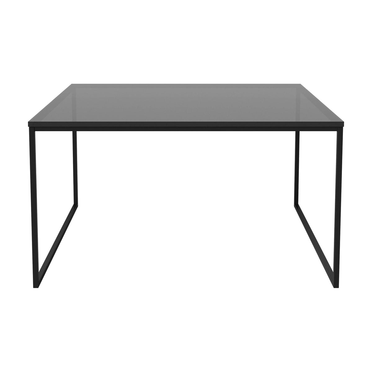 Bolia Como salontafel 90x90 cm zwart transparant glas, zwartgelakt staal, 48 cm, 03-061-10_00102