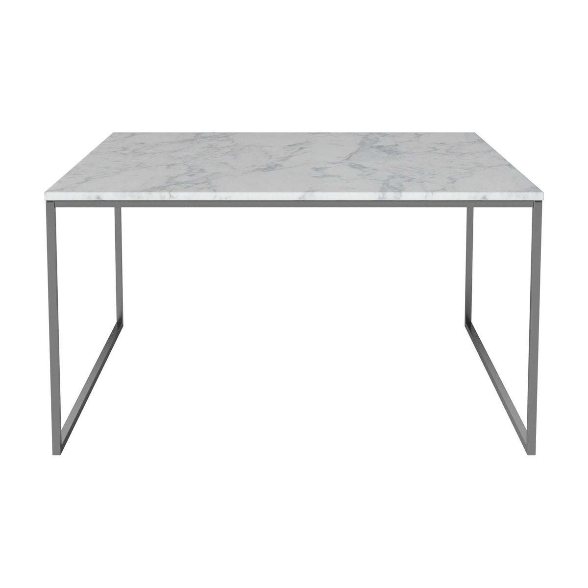 Bolia Como salontafel 90x90 cm grijs/wit marmer, roestvrij staal, 48 cm, 03-061-10_00116