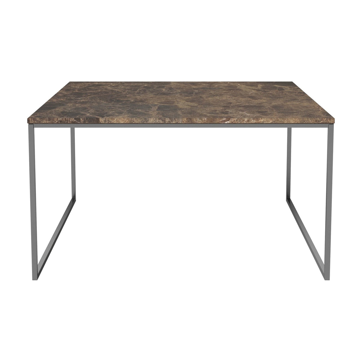 Bolia Como salontafel 90x90 cm bruin marmer, roestvrij staal, 48 cm, 03-061-10_00118