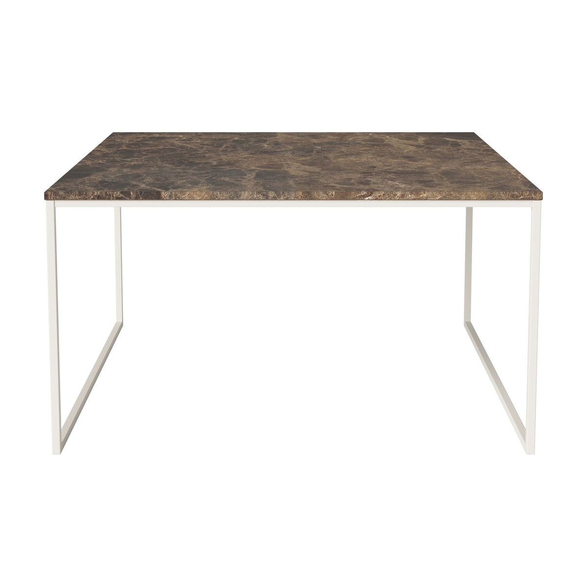 Bolia Como salontafel 90x90 cm bruin marmer, crèmegelakt staal, 48 cm, 03-061-10_00129