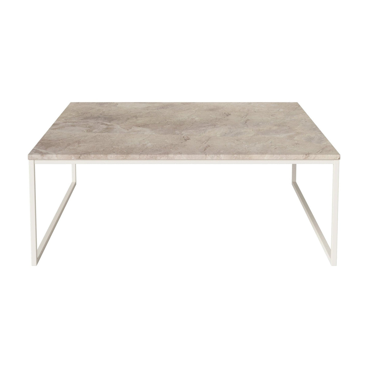 Bolia Como salontafel 90x90 cm beige marmer, crèmegelakt staal, 32 cm, 03-061-10_00142