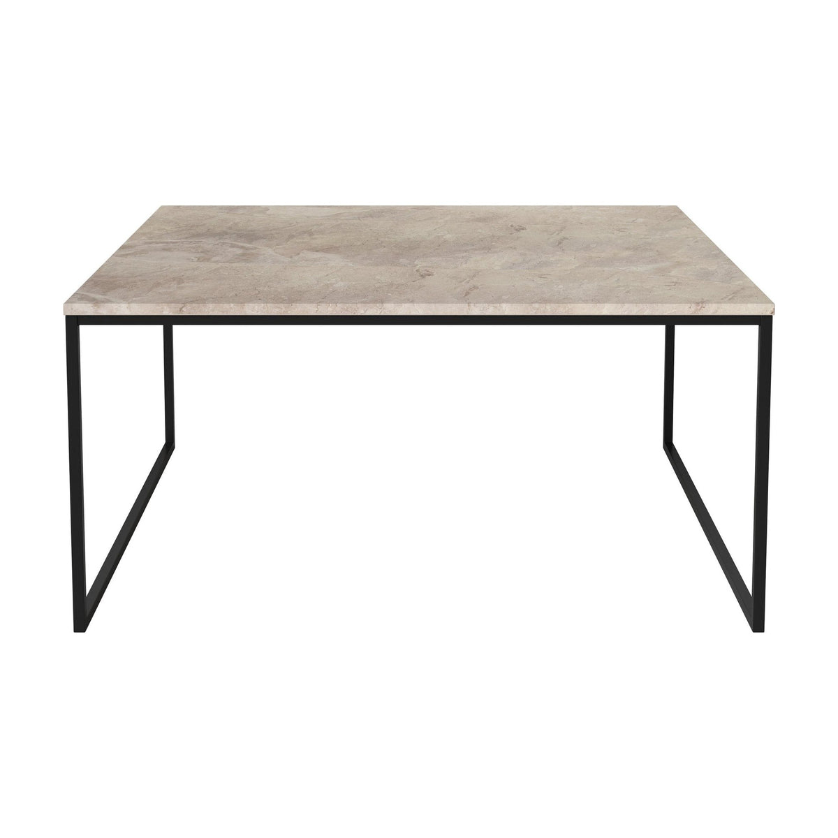 Bolia Como salontafel 90x90 cm beige marmer, zwartgelakt staal, 42 cm, 03-061-10_00143
