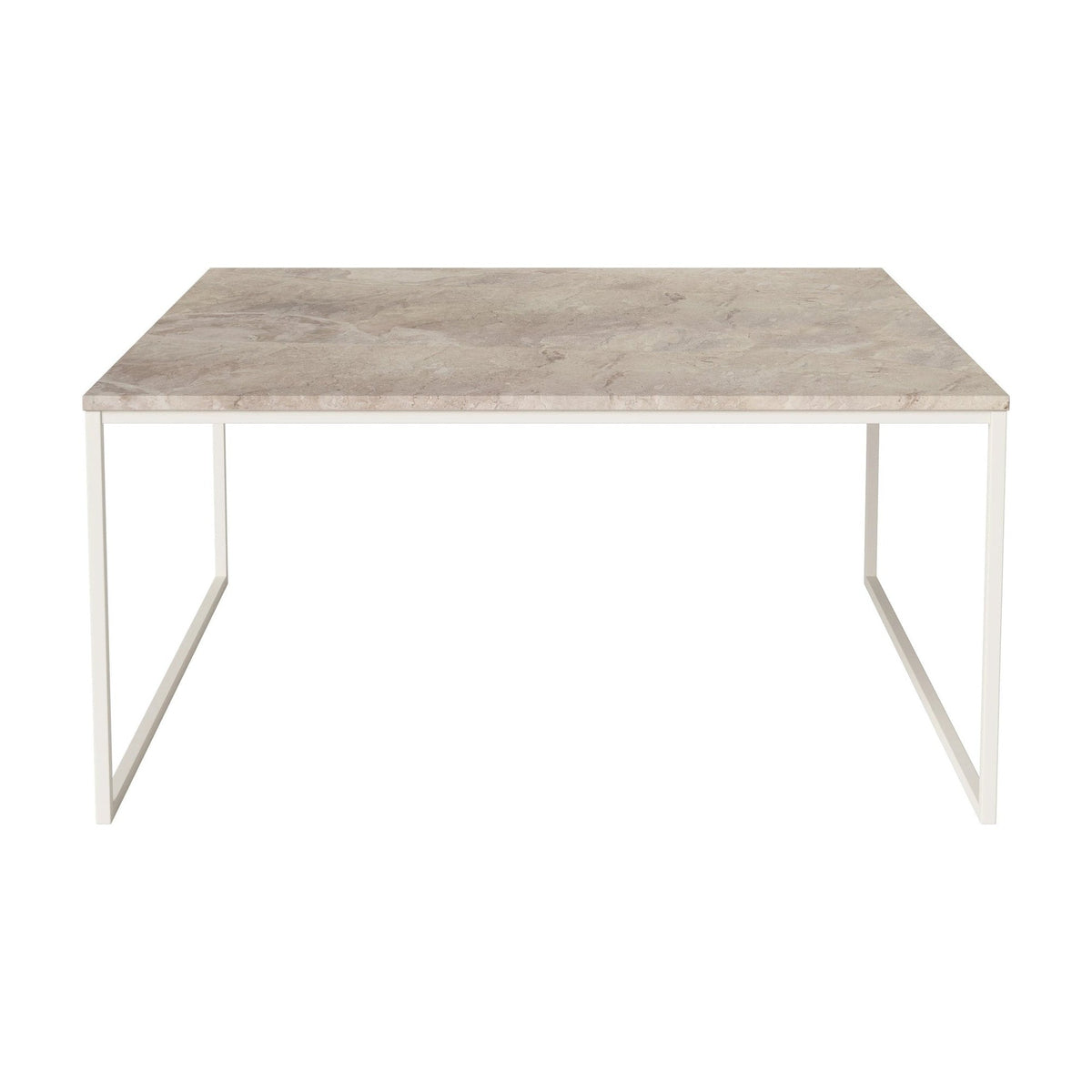 Bolia Como salontafel 90x90 cm beige marmer, crèmegelakt staal, 42 cm, 03-061-10_00145