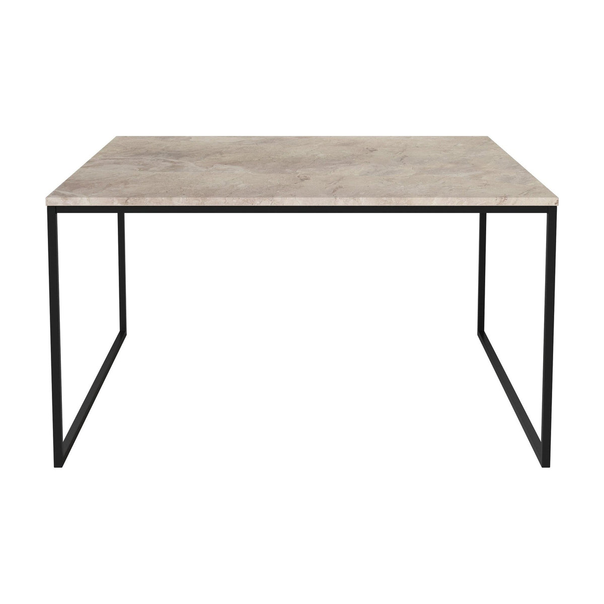 Bolia Como salontafel 90x90 cm beige marmer, zwartgelakt staal, 48 cm, 03-061-10_00146