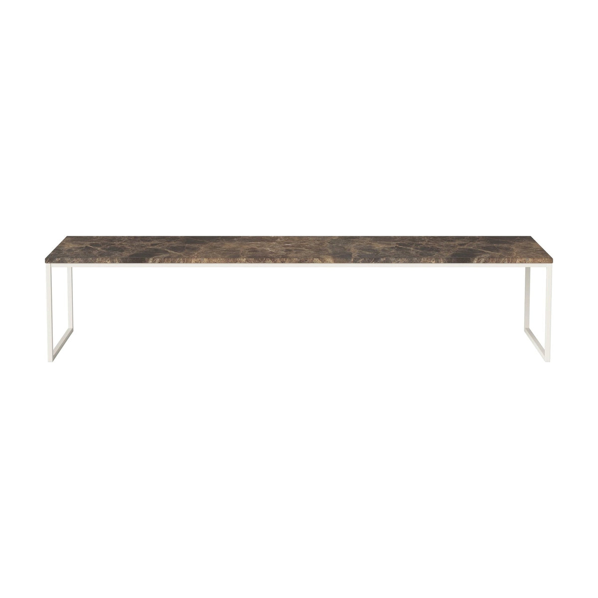 Bolia Como salontafel 160x44 cm bruin marmer, crèmegelakt staal, 32 cm, 03-061-25_00028