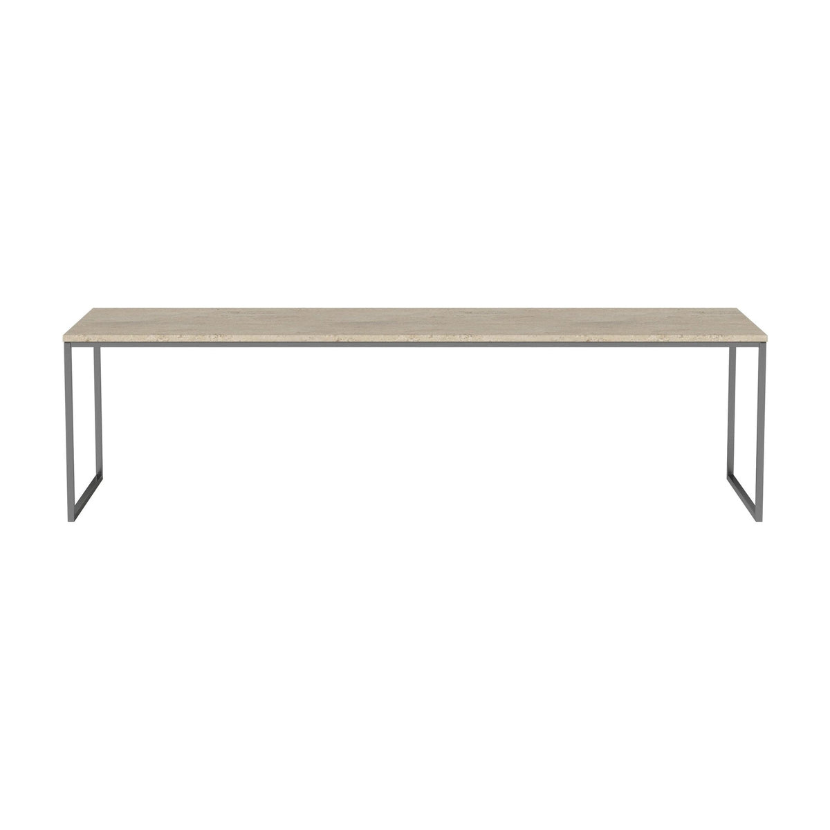 Bolia Como salontafel 160x44 cm zandkleurig travertijn, roestvrij staal, 42 cm, 03-061-25_00050