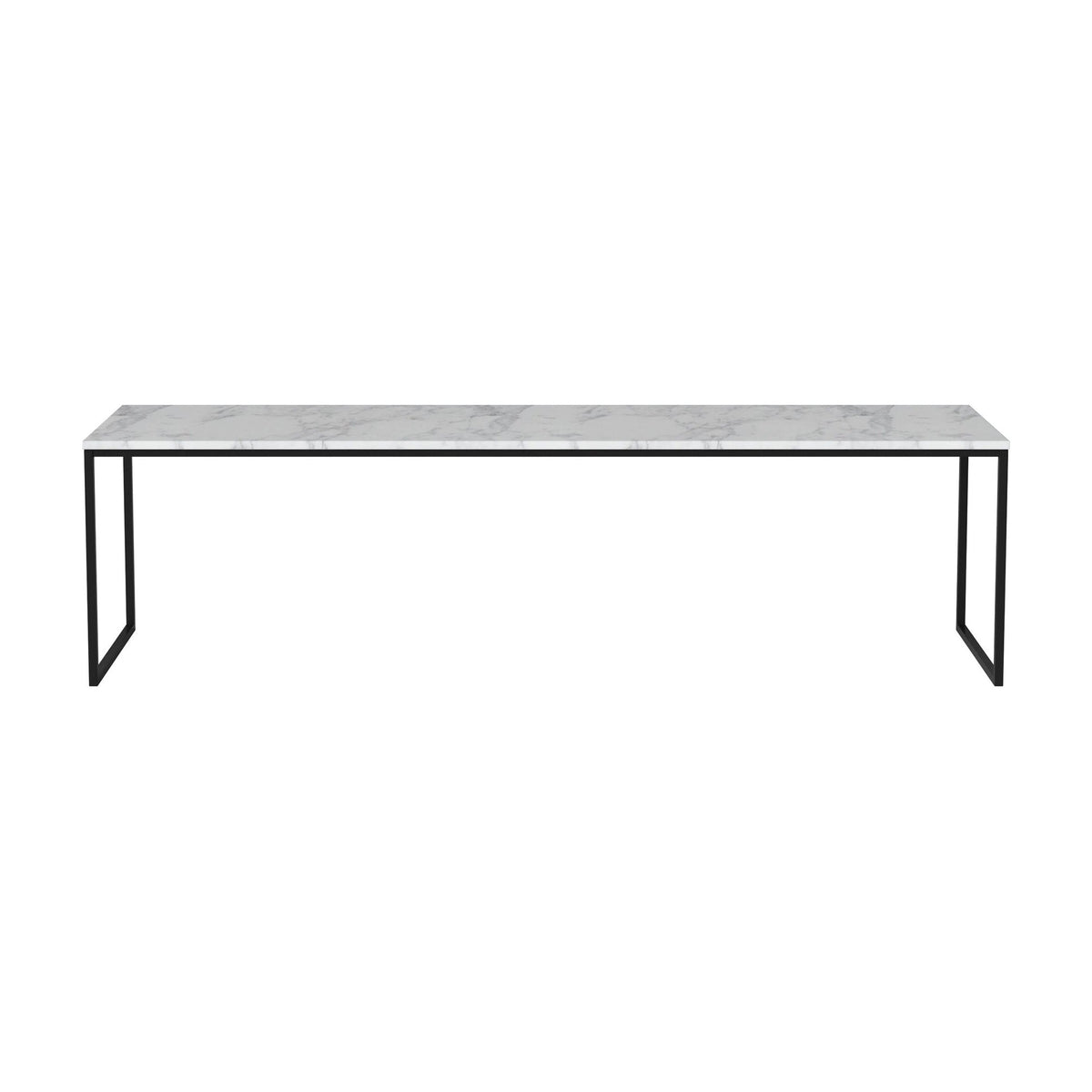 Bolia Como salontafel 160x44 cm grijs/wit marmer, zwartgelakt staal, 42 cm, 03-061-25_00052